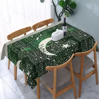 Скатерть с Флагом Пакистана Прямоугольная Эластичная Водонепроницаемая Скатерть для вечеринки