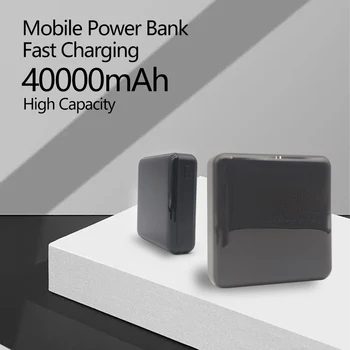 Портативный Банк Питания 40000mAh с Двойным USB-портом, Мини-Наружный Внешний Аккумулятор для мобильного телефона, Планшетного компьютера, Мобильного Зарядного устройства