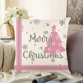Ультрамягкая на ощупь наволочка, Праздничные наволочки для подушек, мультяшный рождественский дизайн для современного домашнего декора, Скрытый для дивана