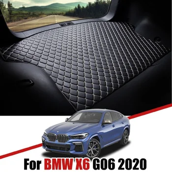 Изготовленные на заказ Кожаные коврики в багажник автомобиля для BMW X6 G06 2020 2021 2022, Водонепроницаемые нескользящие вкладыши, Грузовые аксессуары