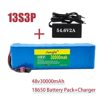 48v lithium-ionen batterie 48v 30Ah 1000w 13S3P Lithium-ionen Akku Für 54,6 v E-bike Elektro fahrrad Roller mit BMS + ladegerät