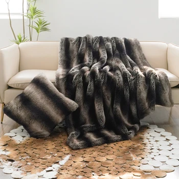 Супер Мягкое Теплое Уютное Высококачественное Одеяло Из искусственного Меха, Украшающее Пол Дивана В Спальне
