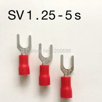 SV1.25-5S Предварительно изолированный вилочный зажим типа холодного прессования SV1.25-5 Вилочный зажим типа SV1-5