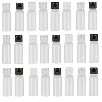 30 МЛ Пустые бутылки с откидной крышкой 1 УНЦИЯ Белая бутылка Шампуня для домашних ЖИВОТНЫХ Небольшие флаконы для образцов Косметические упаковочные контейнеры 100 шт.