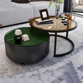 Журнальные столики большого дизайна, Современный круглый минималистичный Органайзер для прихожей, Боковой столик в центре Маленькой квартиры, мебель для спальни Mesa