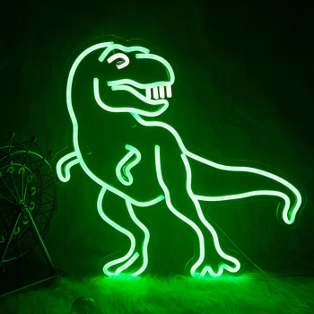 Неоновая вывеска Wanxing с дизайном Динозавра, светодиодный неоновый светильник, Неоновая ночная лампа с питанием от USB, Акриловое Настенное Искусство Для домашнего декора Детской комнаты