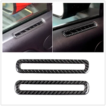 2 шт., Автомобильная дверь из углеродного волокна, кондиционер, вентиляционная накладка для Ford Mustang 2015 2016 2017-2023