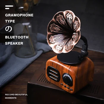 Bluetooth Динамик Ретро Деревянная Портативная коробка Беспроводной Мини Динамик на открытом воздухе для звуковой системы TF FM Радио Музыкальный MP3 Сабвуфер