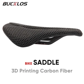 Пряжки 3D Седло из углеродного волокна Велосипедное сиденье 3D Печать Mtb Велосипедное сиденье для Велосипеда Сверхлегкие дышащие Велосипедные Седла