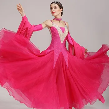 Платье для бальных танцев, изготовленное на заказ, Высококачественный Женский Вальс, Современное танго, Стандартная одежда для соревнований, Костюмы для выступлений со стразами