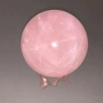 Красивый Натуральный Розовый Хрустальный шар Звездного Света, отмеченный Минеральным Энергетическим Камнем, Исцеляющий Кристалл, Драгоценный Шар, аура, подарок