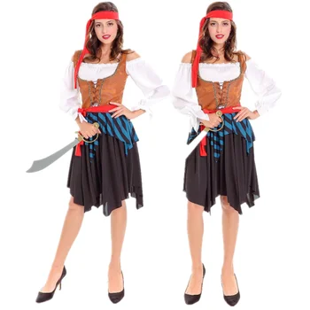 Женский Маскарад на Хэллоуин, костюм Капитана Пирата для ролевых игр, Карнавал для взрослых, Пурим, Пираты Карибского моря, Косплей