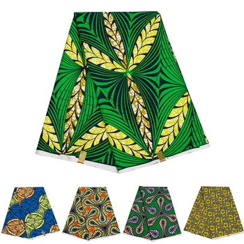 Настоящий Восковой Веер Anniversaire Африканская Ткань By the Yard Полиэфирный Материал Для ручной работы Высококачественная Ткань для вечернего платья