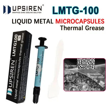 Термопаста UPSIREN LMTG-100 с жидкометаллическими микрокапсулами, высокоэффективная / простая в нанесении теплопроводящая силиконовая смазка
