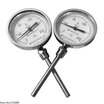 Биметаллический термометр термометр WSS-413 радиальный G1/2 (4 точки) с 6-точечной фиксированной резьбой