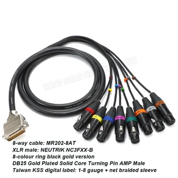 Усилитель мужской DB25-NC3FXX-B 8-полосный между мужчинами и женщинами Запись звуковой карты Сигнальный кабель Разъем XLR Микрофон Аудиокабель Кабель для передачи данных