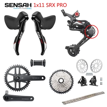 SENSAH SRX PRO 1x11 Speed, набор дорожных групп 11s, переключатель скоростей R / L + задние переключатели + комплект цепей + кассета, для гравийных велосипедов Cyclo-Cross