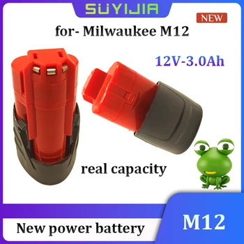 Реальная емкость 12 В для аккумулятора milwaukee M12 3.0Ah, совместимого с XC 48-11-2410 48-11-2420 48-11-2411 Аккумулятор для беспроводных инструментов 12V