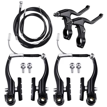 Комплектный тормоз для горного велосипеда + внешние кабели + рычаг + Трос переднего и заднего тормоза, аксессуары для велосипедных тормозов