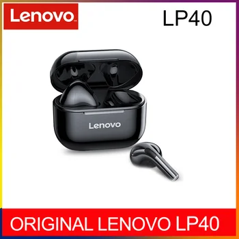 Lenovo LP40 Оригинальные беспроводные наушники TWS Bluetooth 5.0 С двойным стерео шумоподавлением басов, сенсорным управлением в режиме длительного ожидания 230 мАч