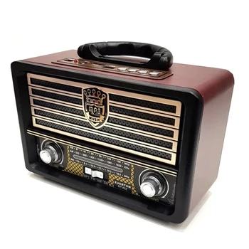 Ретро радио портативный деревянный беспроводной Bluetooth высокоточный динамик стерео AM FM радиоприемник плеер USB TF Карта aux MP3