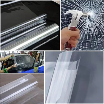 Защитная пленка 1,22 * 30 м, противовзрывная ПЭТ-пленка Используйте высококачественные материалы, используйте на автомобильном стекле и строительном стекле