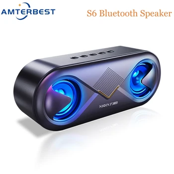 AMTERBEST 3D Стерео звук, Портативный динамик Bluetooth, Беспроводной громкоговоритель, Наружный динамик, Поддержка TF-карты/USB-накопителя/AUX