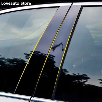 Центральная колонна окна автомобиля, Накладка на стойку B C, Молдинги, Наклейка, Внешняя рамка для Subaru Forester 2021 2020 2019 2014-2018