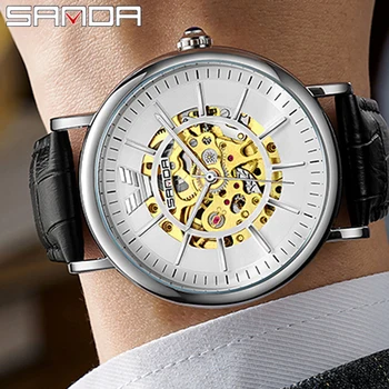Мужские автоматические механические часы SANDA, водонепроницаемые наручные часы Роскошного бренда, Дизайнерские новинки передовых технологий 2022