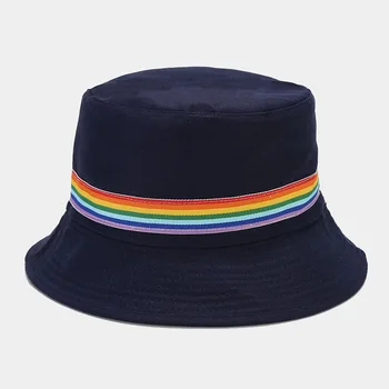 Четырехсезонная Хлопчатобумажная шляпа-ведро с принтом в полоску, Шляпа Рыбака, Солнцезащитная Кепка для путешествий на открытом воздухе для мужчин и женщин 165