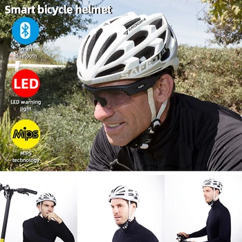 Moon Mtb Велосипедные Шлемы Дорожный Велосипед MIPS Мужской Умный Велосипедный Шлем Светодиодные Передние Задние Фонари Cascos с Bluetooth Велосипедным Оборудованием