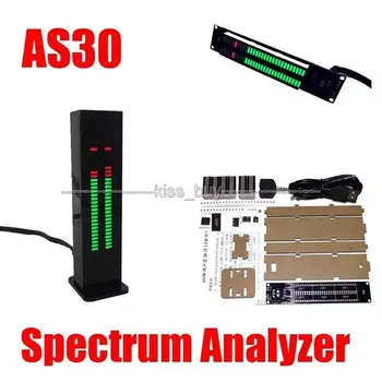 Профессия AS30 LED Музыкальный анализатор спектра Стерео Индикатор уровня звука ритм VU МЕТР Двойной 30 сегментов НОВЫЙ
