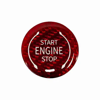 Настоящая Углеродистая Красная Наклейка на крышку Кнопки запуска и остановки двигателя с одной клавишей Для Chevrolet Trailblazer 2020 2021 2022