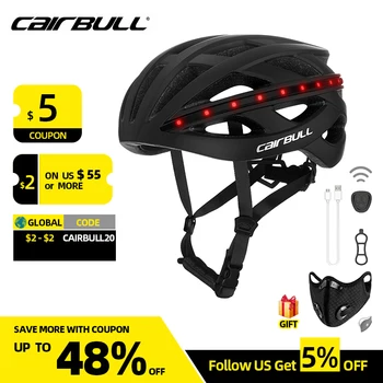 CAIRBULL Умный дорожный велосипедный шлем СВЕТОДИОДНЫЙ Указатель поворота, Стоп-сигнал, Защитный Велосипедный шлем из пенополистирола для взрослых M/L