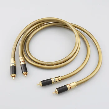 Пара Высококачественных аудиокабелей Audiocrast A70 HIFI RCA аудио с карбоновым волокном RCA Plug Соединительный кабель Аудиокабель