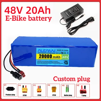 Новый литий-ионный аккумулятор 48V 20Ah 1000W 13S3P Li-ion Battery Pack Для 54,6 v E-bike Электрический Велосипедный Скутер С Зарядным устройством BMS + 2A