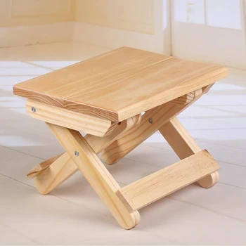 Портативный Простой деревянный складной стул для рыбалки на открытом воздухе, Маленький табурет, письменный стол для студентов