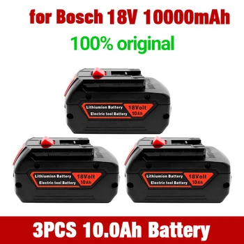 18V 10.0A Литий-ионная Аккумуляторная батарея Для резервного копирования электроинструмента Bosch 18V 10000 мАч Портативная Сменная Индикаторная лампа BAT609