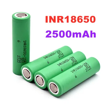 100% Оригинальный INR18650 25R 1865 2500 мАч 3,7 В 18650 Литиевый Аккумулятор Batterijen Hoge Stroom Ontlading 20A Power Cell