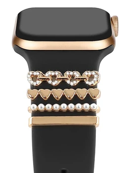 Украшение для Apple watch band 8 7 6 se, аксессуары, ювелирные изделия с бриллиантами, декоративное кольцо для Samsung/Huawei, ремешок для часов 20 мм/22 мм
