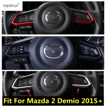 Отделка Рамы рулевого колеса ABS Для Mazda 2 Demio 2015-2021, красный/матовый/из углеродного волокна, Аксессуары для интерьера, комплект