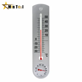 Внутренний и наружный термометр и гигрометр Для измерения температуры и влажности, Настенный Стеклянный Термометр, Домашний Садовый инструмент