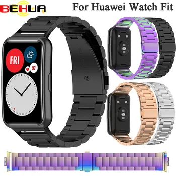 Ремешок для часов BEHUA из нержавеющей стали для Huawei Watch, оригинальный сменный ремешок для умных часов, браслет с инструментами, браслет-пояс