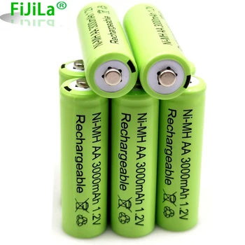 Аккумуляторные батареи AA 1.2V 3000mAh NiMH 1.2 V, Зеленая Батарея, Садовая Солнечная лампа, светодиодный Фонарик, фонарь
