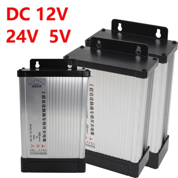 Непромокаемый Импульсный Источник Питания DC12V 24V 5V LED Трансформаторы Наружного Освещения Водонепроницаемый Драйвер для LED 100W 200W 300W 400W