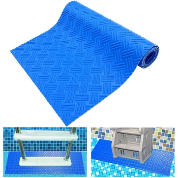 Синий коврик для лестницы в бассейн с нескользящей текстурой, защитный коврик для плавания с защитой от скольжения, коврик для лестницы