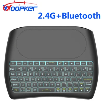 Беспроводная клавиатура Bluetooth D8 PRO 2,4 G Мини-клавиатура с сенсорной панелью и подсветкой, контроллер мыши, совместимый с Android/Windows/ Mac OS
