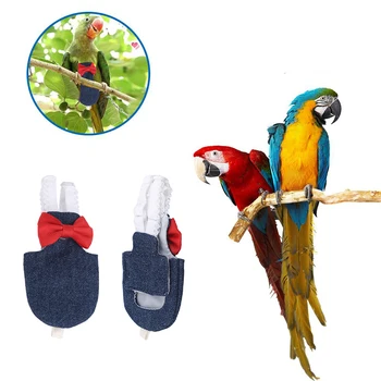 Птица Попугай Подгузник Попугай Голуби XS-XL Домашние птицы Летный костюм Одежда Для домашних птиц Карман Для экскрементов