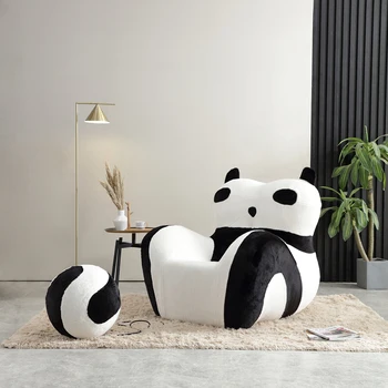 Материнские объятия одноместный диван-кресло панда ленивый диван-кресло легкая роскошь стереотипная хлопчатобумажная сетка красная особой формы для отдыха