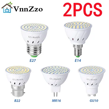 VnnZzo GU10 светодиодный Светильник E27 E14 Прожекторная лампа 48 60 80 светодиодный s lampara 220 В GU 10 bombillas светодиодный MR16 gu5.3 Лампада Точечный светильник